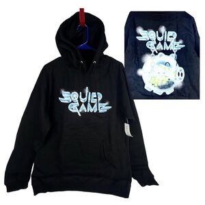 NWT NETFLIX MARKET X PACSUN SQUID GAME BLACK HOODIE OUGGY BANK SWEATSHIRT MED